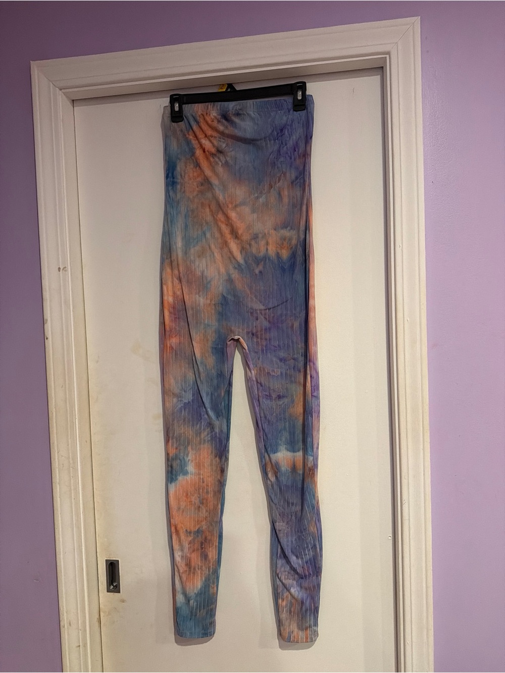 Kids Tie-Dye Leggings - Orange & Blue